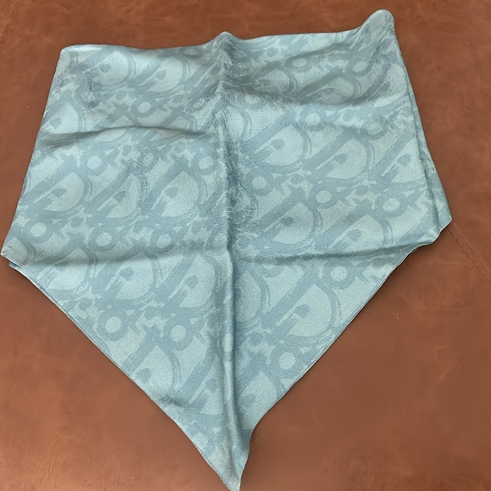 Authentic Dior pattern connected silk scarf